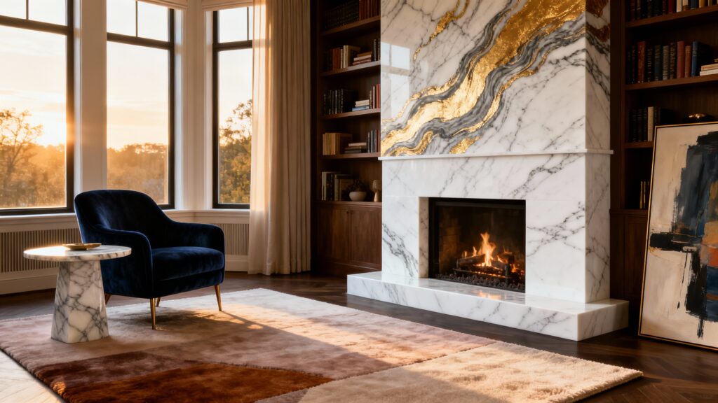 Callacata Marble Fireplace