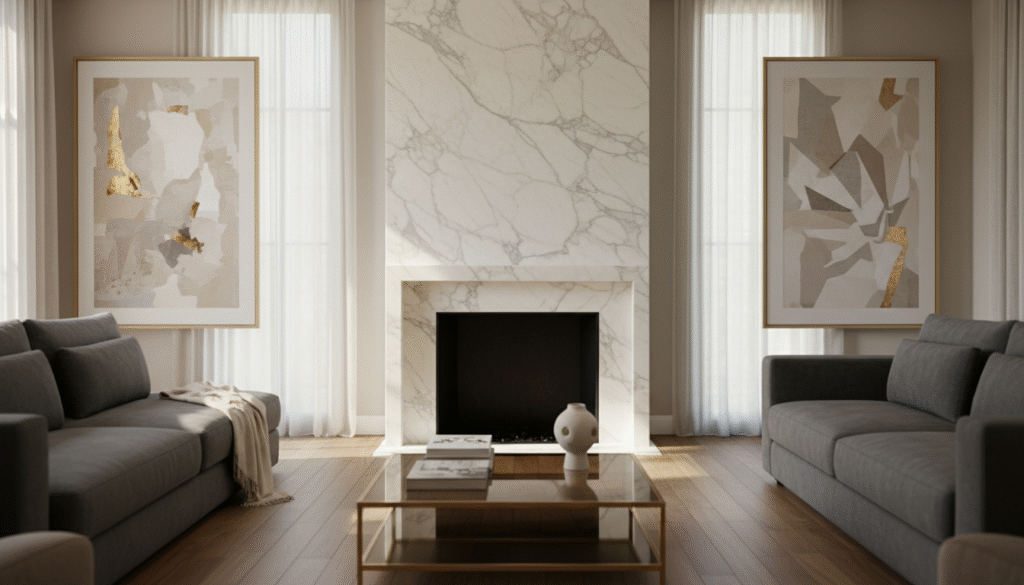 arble Fireplace Carrara Marble