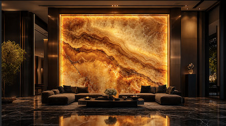 Onyx Backlit Feature Wall Design